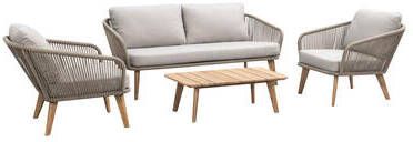 Le Sud Loungeset Nant wicker 4-delig incl. kussens Leen Bakker