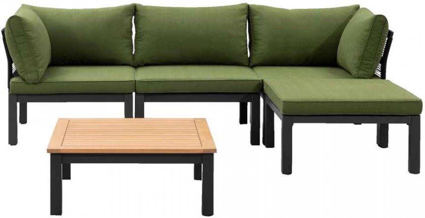 Le Sud modulaire loungeset Ardeche V1 groen 5-delig Leen Bakker