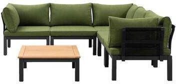 Le Sud modulaire loungeset Ardeche V1 groen 6-delig Leen Bakker