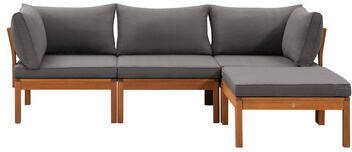 Le Sud modulaire loungeset Orleàns donkergrijs 4-delig Leen Bakker