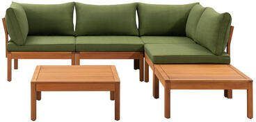 Le Sud modulaire loungeset Orleans V1 groen 6-delig Leen Bakker