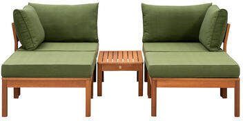 Le Sud modulaire loungeset Orleàns V2 donkergroen 5-delig Leen Bakker