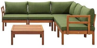 Le Sud modulaire loungeset Orleans V2 groen 6-delig Leen Bakker