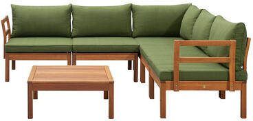 Le Sud modulaire loungeset Orleans V2 groen 6-delig Leen Bakker