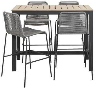 Le Sud Tuinset Tarn Isola antraciet 5-delig 130 cm Leen Bakker