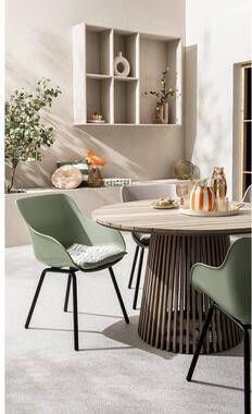 Le Sud Tuintafel Saône acacia greywash 76xØ120 cm Leen Bakker
