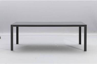 Le Sud Tuintafel Savoie aluminium glas antraciet 75x215x90 cm Leen Bakker