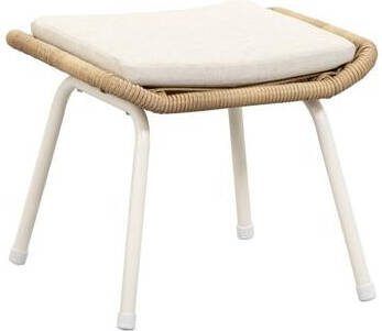 Le Sud Voetenbank Grand wicker naturel 38x47x42 cm Leen Bakker