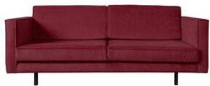 Leen Bakker Bank Harlem 3 5-zits velours bordeauxrood