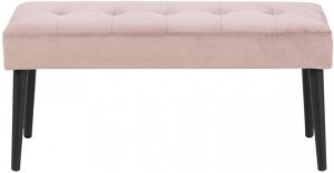 Bendt Halbankje 'Kiara' 95cm Velvet kleur Dusty Rose