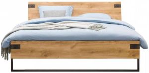 Leen Bakker Bed Dex eikenkleur grafiet 140x200 cm