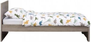 Leen Bakker Bed Tempo grijs eikenkleur 90x200 cm