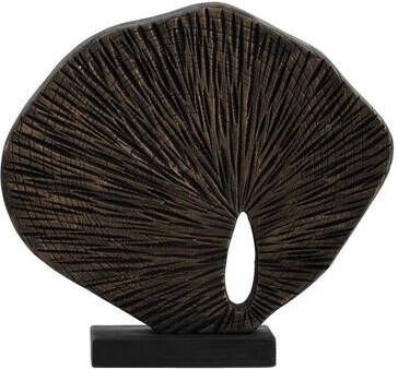 Leen Bakker Beeld Jules zwart goud hout 26x28x6 cm