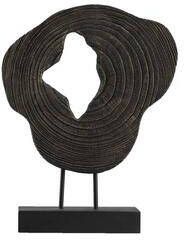 Leen Bakker Beeld Storm zwart goud hout 38x28x8 cm