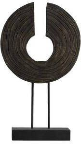 Leen Bakker Beeld Storm zwart goud hout 47 5x28x8 cm