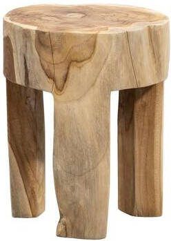 Leen Bakker Bijzettafel Dinand teak 35xØ28 cm