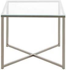 Leen Bakker Bijzettafel Indor glas 45x50x50 cm