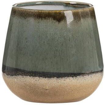 Leen Bakker Bloempot Femm groen naturel 13 5xØ15 cm