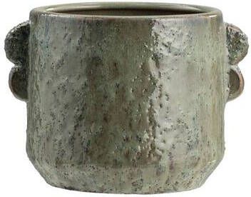 Leen Bakker Bloempot Isabel groen keramiek 17xØ13 cm
