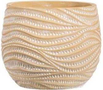 Leen Bakker Bloempot Lindsey crème 14xØ17 cm