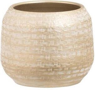 Leen Bakker Bloempot Tijmen champagnekleur 14xØ17 cm