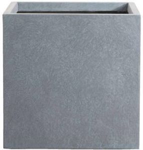 Leen Bakker Bloempot Vierkant cementkleur 50x50x50 cm