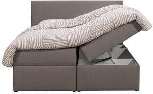 Leen Bakker Boxcombinatie met opbergruimte Orebro 6-delig taupe 180x200 cm