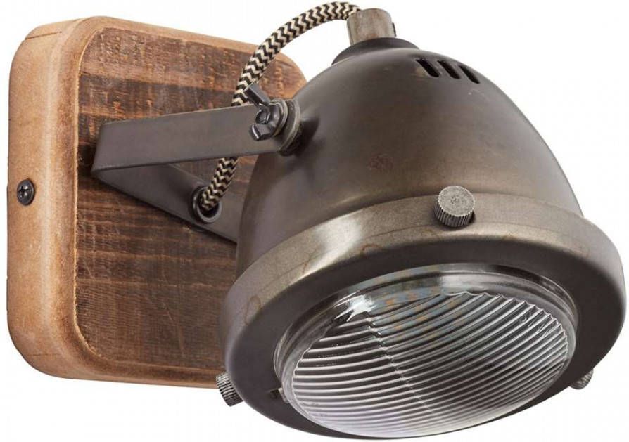 Brilliant wandlamp Carmen hout GU10 Leen Bakker