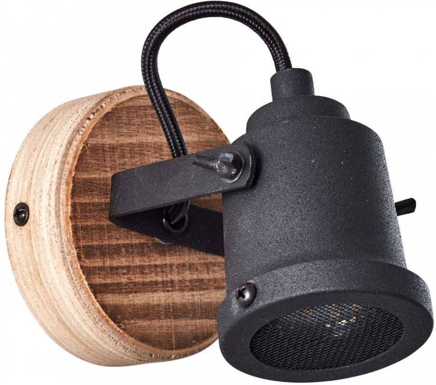 Brilliant wandlamp Inge zwart GU10 Leen Bakker