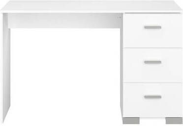 Parisot Bureau 3 tiroirs Décor Blanc L120 cm Galaxy - Foto 7