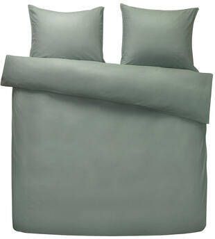 Comfort dekbedovertrek Jorrit effen groen 200x200 220 cm Leen Bakker