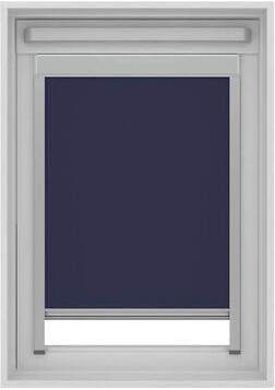Leen Bakker Dakraamrolgordijn verduisterend donkerblauw SK06 114x118 cm