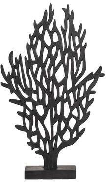 Leen Bakker Decoratief beeld Koraal zwart polyresin 45x27x8 cm