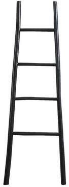 Leen Bakker Decoratieve ladder Roel zwart 160x55x5 cm