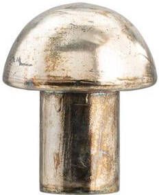 Leen Bakker Decoratieve paddenstoel zilverkleur glas 15xØ13 cm