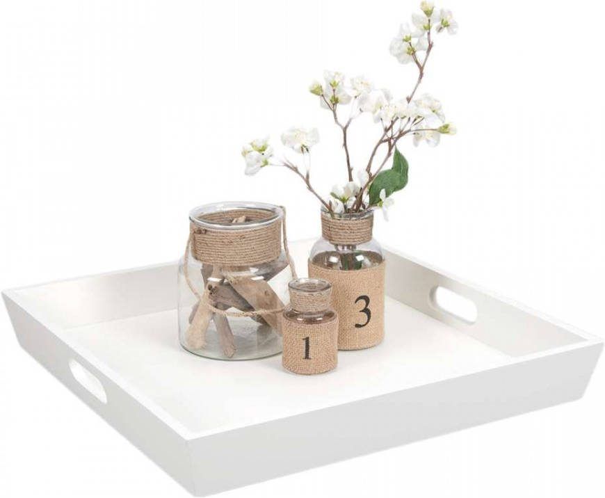 Leen Bakker Dienblad Fay wit 7x50x50 cm
