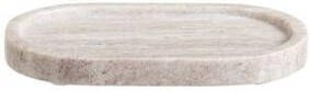 Leen Bakker Dienblad Willow beige marmer 20x12 cm