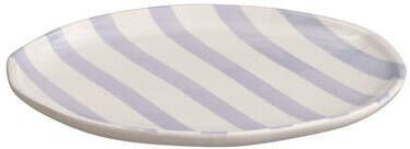 Leen Bakker Dinerbord Streep Lila Aardewerk Ø27 cm