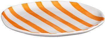 Leen Bakker Dinerbord Streep Oranje Aardewerk Ø27 cm
