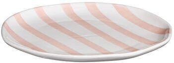 Leen Bakker Dinerbord Streep Peach Aardewerk Ø27 cm