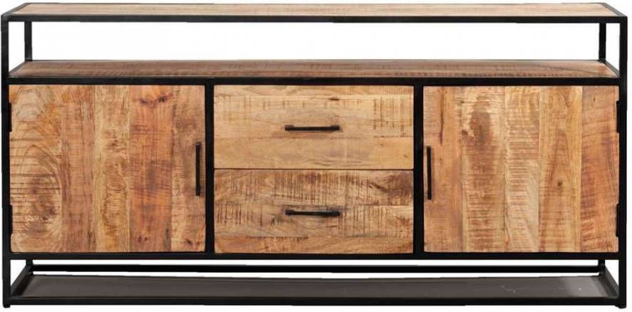 HomeMixx Dressoir Bali- 80x165x40 cm Mangohout staal