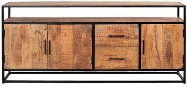 HomeMixx Dressoir Bali- 80x180x40 cm Mangohout staal