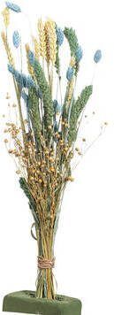Leen Bakker Droogbloemen boeket mix blauw 70 cm
