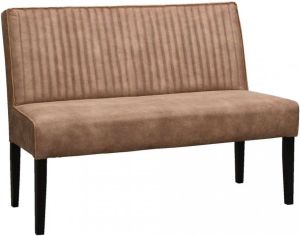 Leen Bakker Eetkamerbank Casey microleder taupe 125 centimeter