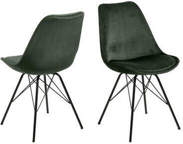 Grab A Chair Bendt Eetkamerstoel 'Liva' Velvet kleur Forest Green - Foto 2