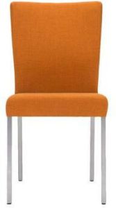Leen Bakker Eetkamerstoel Lisboa stof oranje (2 stuks)