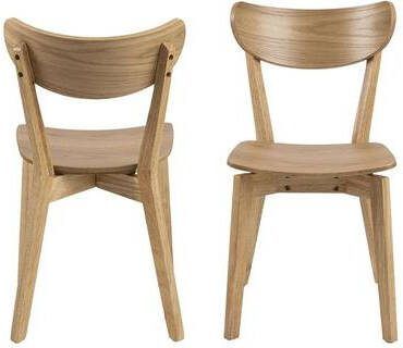 Leen Bakker Eetkamerstoel Roxy hout eiken (2 stuks)