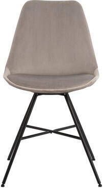 Leen Bakker Eetkamerstoel Senja velvet taupe metaal