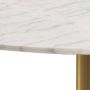 Giga Living Eettafel Menno Marmer Wit Ø105cm Gouden Onderstel - Thumbnail 3