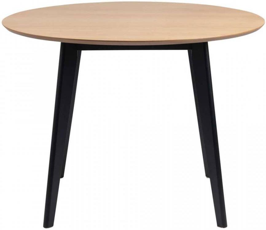 Leen Bakker Eetkamertafel Roxy eiken zwart 76xØ105 cm - Foto 2